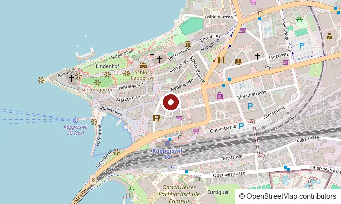 Mappa di Caterina Rapperswil, Rathausstrasse 2